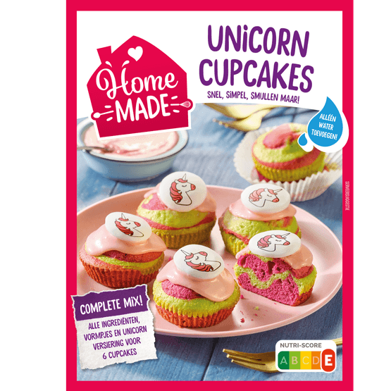 Home made Unicorn cupcakes complete mix - Dirk