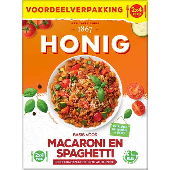 Honig Kruidenmix macaroni & spaghetti voordeelverpakking - Dirk