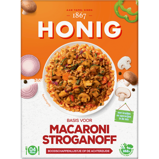 Honig Kruidenmix macaroni-stroganoff - Dirk