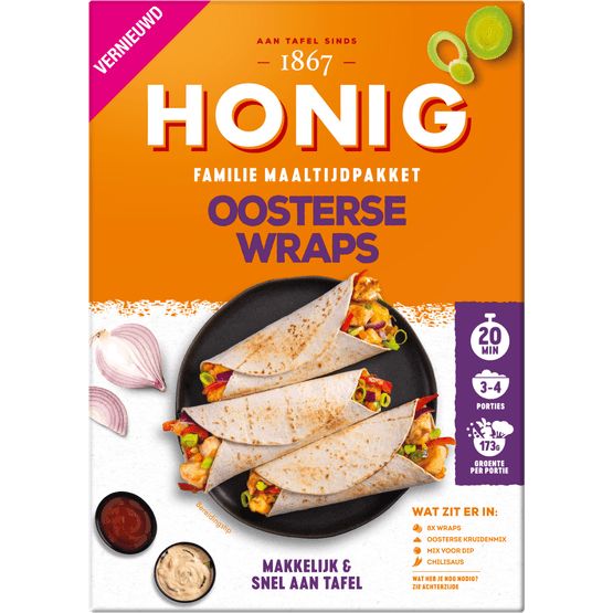 Honig Maaltijdpakket oosterse wraps - Dirk