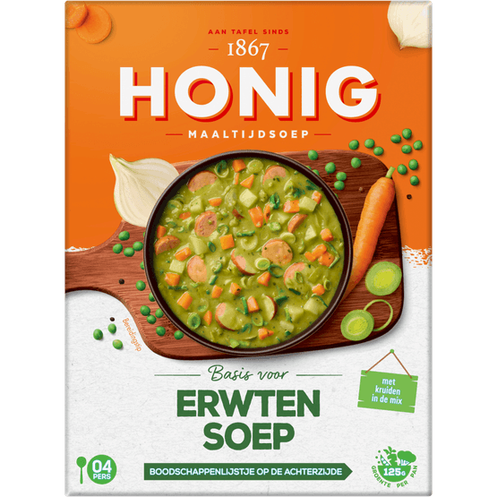 Honig Maaltijdsoep erwten - Dirk