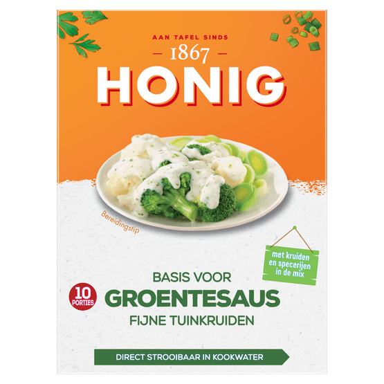 Honig Mix voor groentesaus fijne tuinkruiden - Dirk