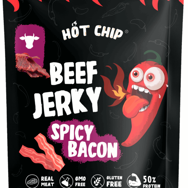 Hot Chip Beef Jerky Spicy Bacon - PLUS
