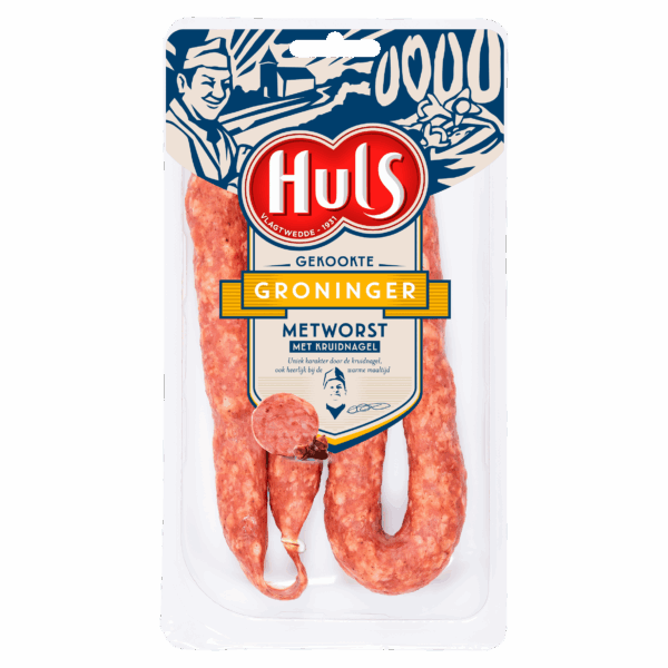 Huls Gekookte Groninger metworst 2 stuks - PLUS