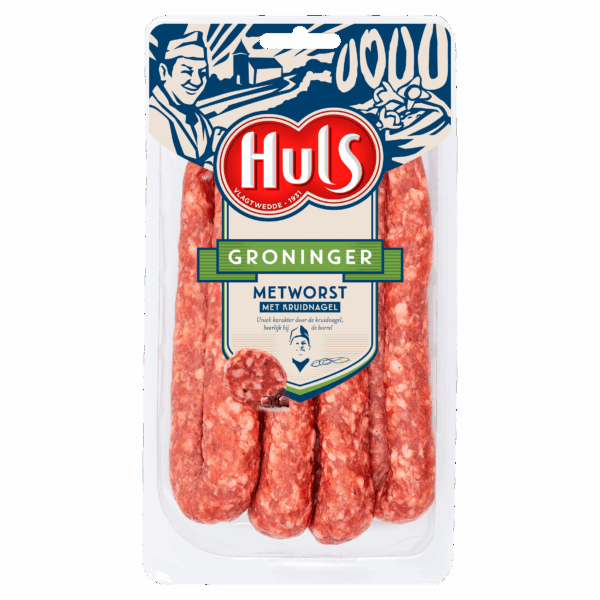 Huls Groninger Metworst 4 Stuks - PLUS