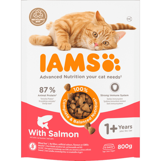 Iams Kattenvoer vitality adult met zalm - Dirk