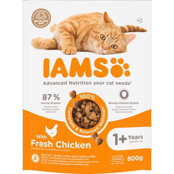 Iams Kattenvoer vitality met verse kip - Dirk