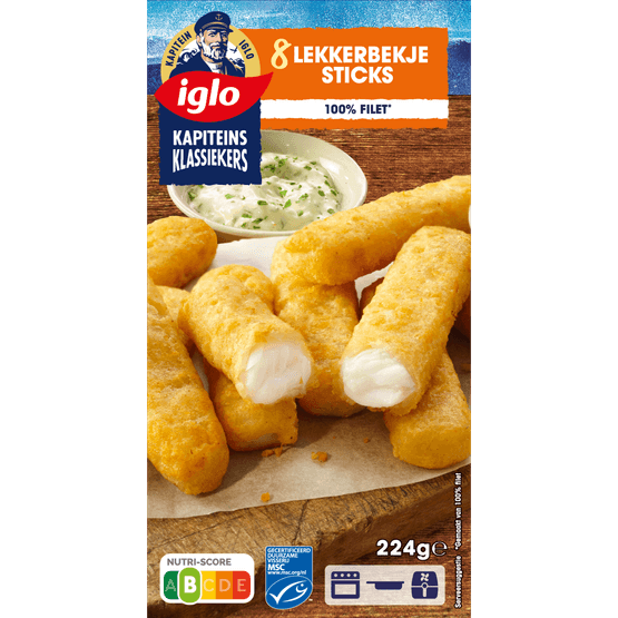 Iglo Kapiteins Klassiekers Lekkerbekje sticks - Dirk