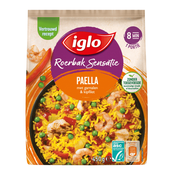 Iglo Roerbaksensatie Spaanse paella - Dirk