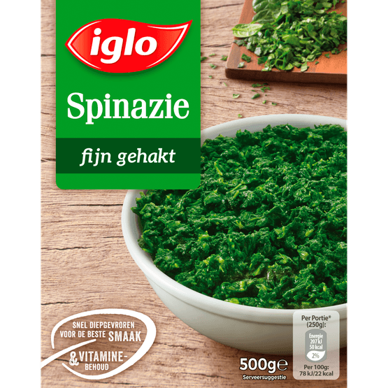 Iglo Spinazie fijn gehakt deelblokjes - Dirk