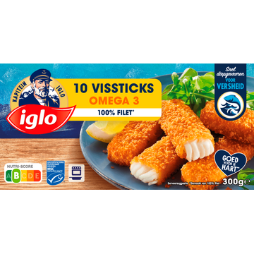 Iglo Vissticks Omega 3 10 Stuks - JUMBO