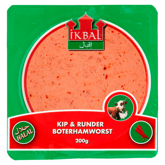 Ikbal Rund boterhamworst paprika - Dirk