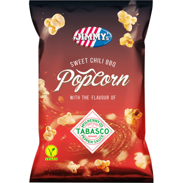JIMMY's Sweet Chili BBQ Popcorn with Tabasco Brand Seasoning - JUMBO