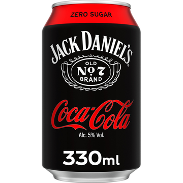 Jack Daniel's Tennessee Whiskey Mixed with Coca-Cola Zero Sugar - JUMBO