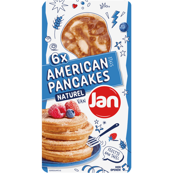 Jan American pancake naturel 6st. - Dirk