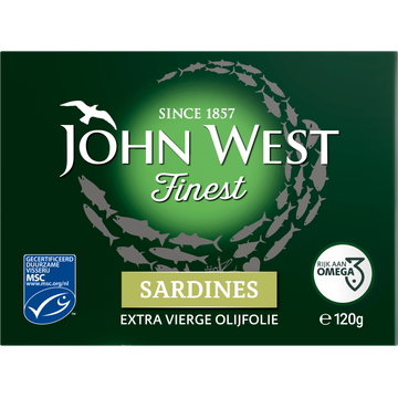 John West Sardines Finest in Extra Vierge Olijfolie MSC - JUMBO