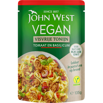 John West Vegan Visvrije tonijn met tomaat en basilicum - JUMBO