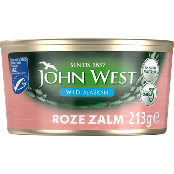 John West wilde roze zalm MSC 213 gram - JUMBO