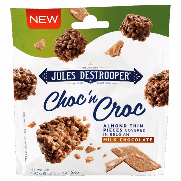 Jules Destrooper Choc 'n Croc Almond Thins - PLUS