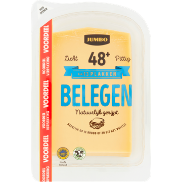 Jumbo Belegen Kaas 48+ Plakken Voordeelverpakking - JUMBO