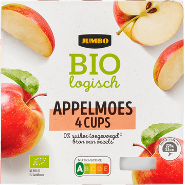 Jumbo Biologisch Appelmoes 4 Cups - JUMBO