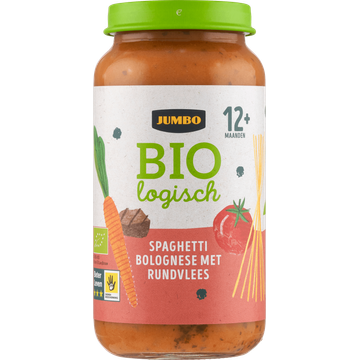 Jumbo Biologisch Babyvoeding Spaghetti Bolognese met Rundvlees 12+ Maanden - JUMBO