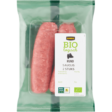 Jumbo Biologisch Rund Saucijs 2 Stuks - JUMBO