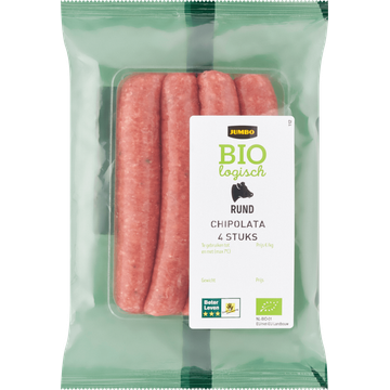 Jumbo Biologisch Runder Chipolata 4 Stuks - JUMBO