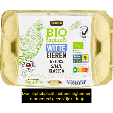 Jumbo Biologisch Witte Eieren 6 Stuks - JUMBO