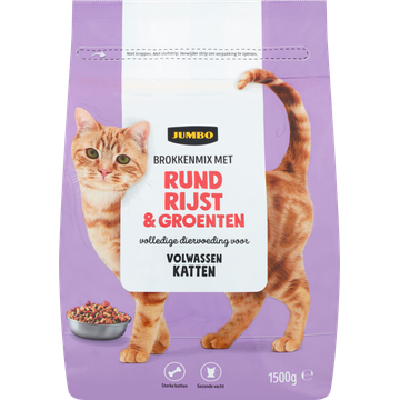 Jumbo Brokkenmix met Rund Rijst & Groenten Katten Volwassen - JUMBO