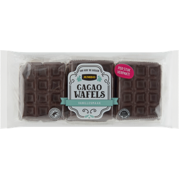 Jumbo Cacao Wafels Vanillesmaak 9 Stuks - JUMBO