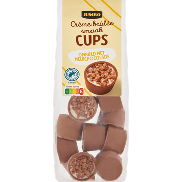 Jumbo Crème Brûlée Smaak Cups Omhuld met Melkchocolade - JUMBO