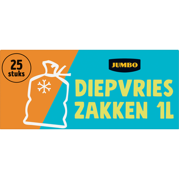 Jumbo Diepvrieszakken met Sluitstrips en Schrijfvakken 1 L 25 Stuks - JUMBO