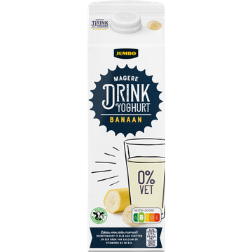Jumbo Drinkyoghurt Banaan 0% Vet - JUMBO