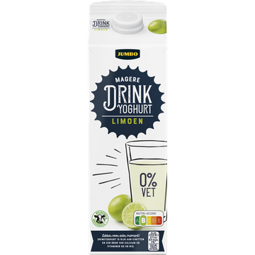 Jumbo Drinkyoghurt Limoen 0% Vet - JUMBO