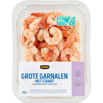 Jumbo Gemarineerde Grote Garnalen met Staart - JUMBO