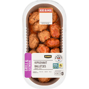 Jumbo Grill & Gemak Kipgehaktballetjes Sweet Chili - JUMBO
