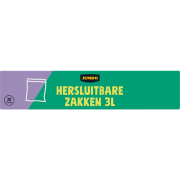 Jumbo Hersluitbare Zakken 3 L 30 Stuks - JUMBO