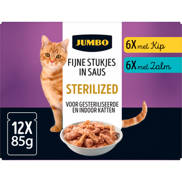 Jumbo Kat Fijne Stukjes in Saus Sterilized - JUMBO