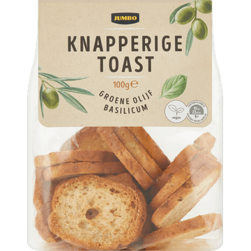 Jumbo Knapperige Toast Groene Olijf Basilicum - JUMBO