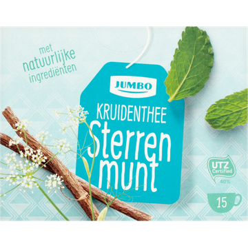 Jumbo Kruidenthee Sterrenmunt 15 Stuks - JUMBO