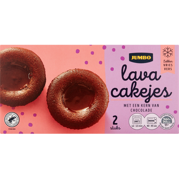 Jumbo Lava Cakejes met een Kern van Chocolade - JUMBO
