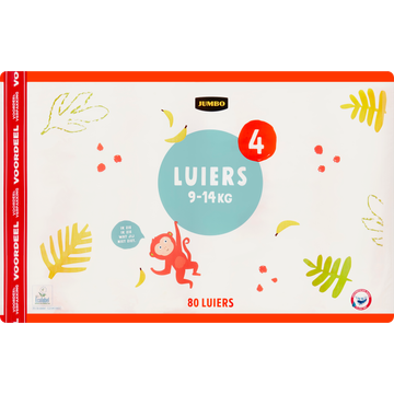 Jumbo Luiers Maat 4 9-14 kg Voordeelverpakking 80 Stuks - JUMBO