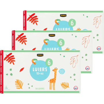 Jumbo Luiers Maat 6 15+ kg - 3 x 56 Stuks - Voordeelverpakking - JUMBO