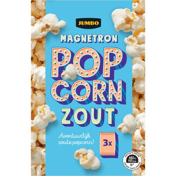 Jumbo Magnetron Popcorn Zout 3 x 90 g - JUMBO