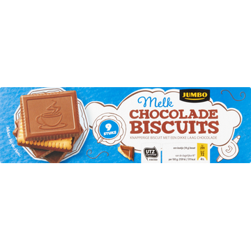 Jumbo Melkchocolade Biscuits 9 Stuks - JUMBO