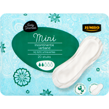 Jumbo Mini Incontinentie Verband Licht Urineverlies 20 Stuks - JUMBO