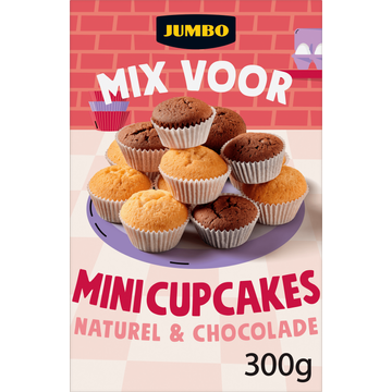 Jumbo Mix voor Mini Cupcakes Naturel & Chocolade - JUMBO