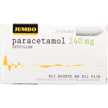 Jumbo Paracetamol 240mg Zetpillen - JUMBO