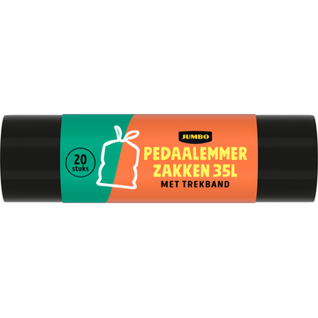 Jumbo Pedaalemmerzakken met Trekband 35 L 20 Stuks - JUMBO